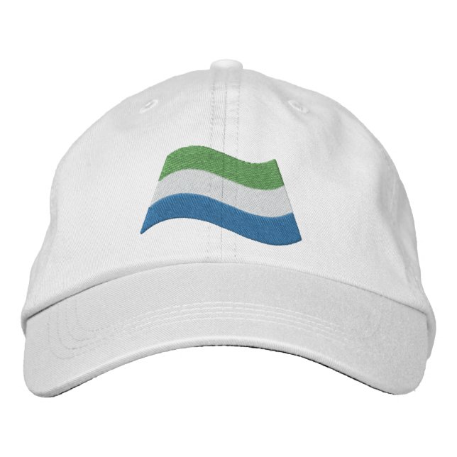 Boné Bordado Bandeira da Serra Leoa (Frente)