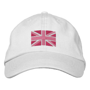 Boné Bordado Bandeira da União Britânica a Rosa