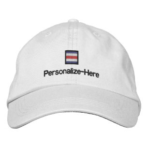 Boné Bordado Bandeira Náutica "C" Chapéu Personalizado da Embar