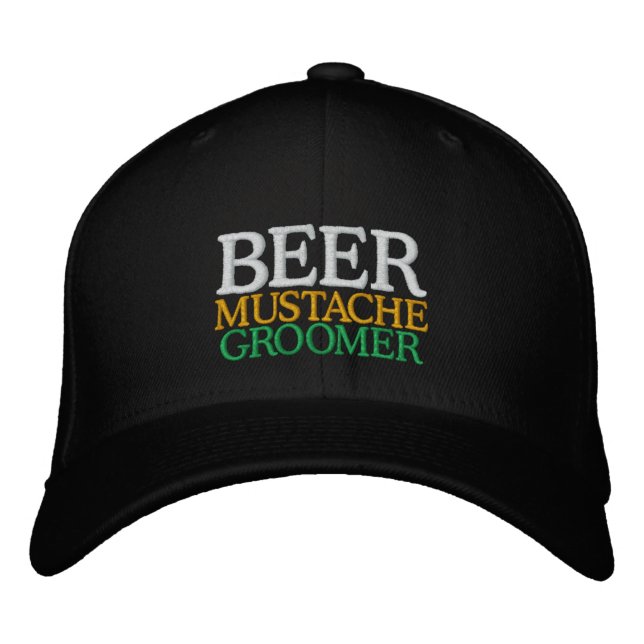BONÉ BORDADO BEER MUSTACHE GROOMER (Frente)
