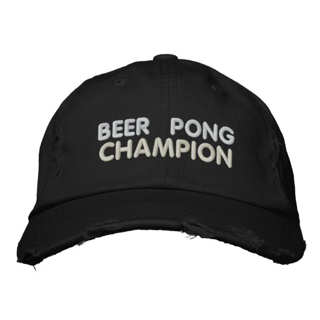 Boné Bordado Beer Pong Champion (Frente)