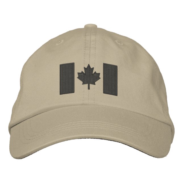 Boné Bordado Bordado de bandeira canadense (Frente)