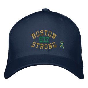 Boné Bordado Boston Strong 617 Ribbon Edition