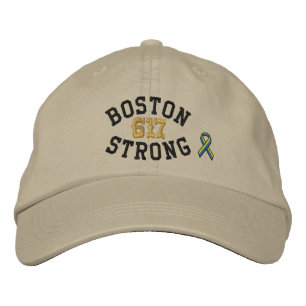 Boné Bordado Boston Strong 617 Ribbon Edition