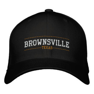Boné Bordado Brownsville Texas EUA Embroiderou Hats