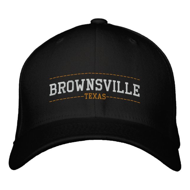 Boné Bordado Brownsville Texas EUA Embroiderou Hats (Frente)