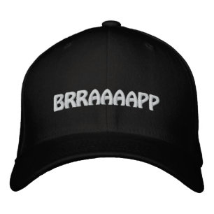 Boné Bordado "BRRAAAAPP" Sledders.com Hat do Flexfit Preto