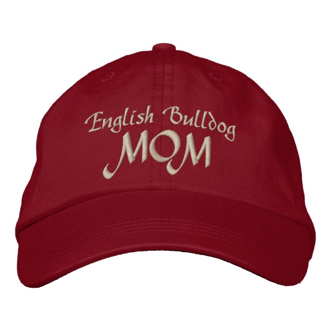 Boné Bordado Bulldog Inglês, MOM (Frente)