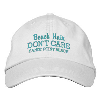 Boné Bordado Cabelo de Praia Engraçado Não se importa com o nom