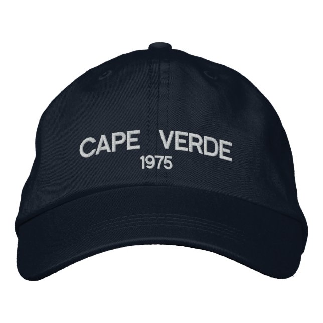 Boné Bordado Cabo Verde - Chapéu Ajustável Personalizado (Frente)