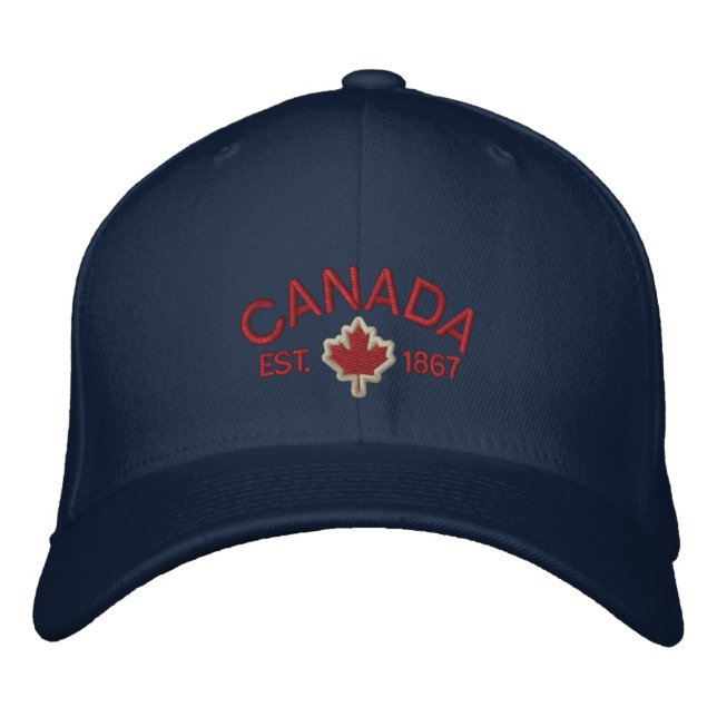Boné Bordado canadense Canadá do aniversário (Frente)