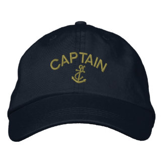 Boné Bordado Capitão com Âncora