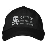 Capitão Com Crânio E Ossos Cruzados Personalizávei