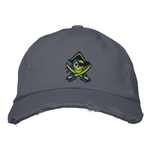 Boné Bordado Capitão Crânio Embroidered Tampar do pirata