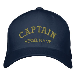 Boné Bordado Capitão Hat do Nome Personalizado do Barco