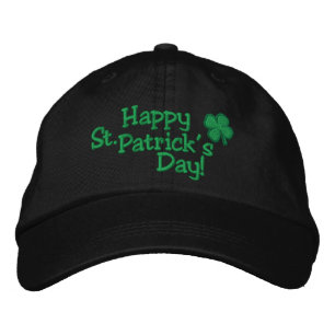 Boné Bordado CHAPÉU 2017 do dia de St Patrick FELIZ
