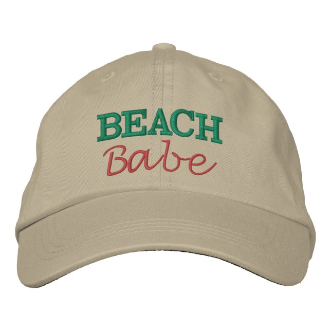 Boné Bordado Chapéu Bordado Beach Babe (Frente)