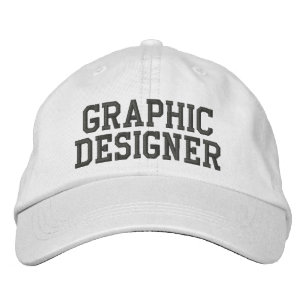Boné Bordado Chapéu bordado do designer gráfico