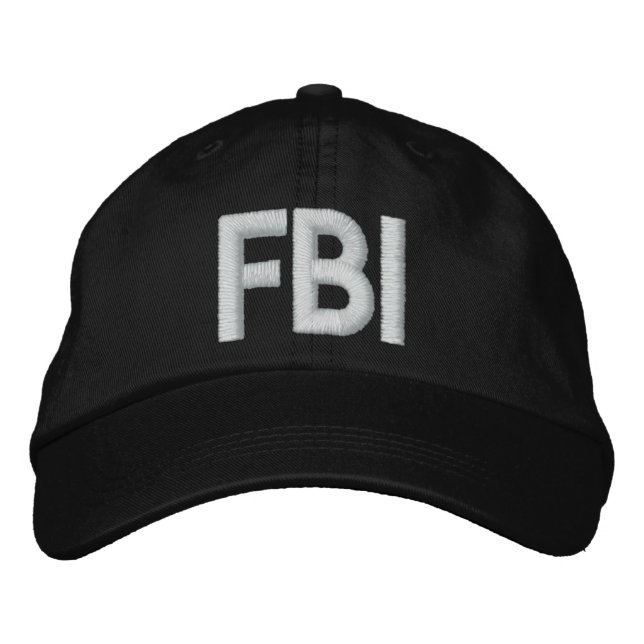 Boné Bordado Chapéu bordado do FBI (Frente)