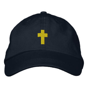 Boné Bordado Chapéu bordado dos homens cruz cristã