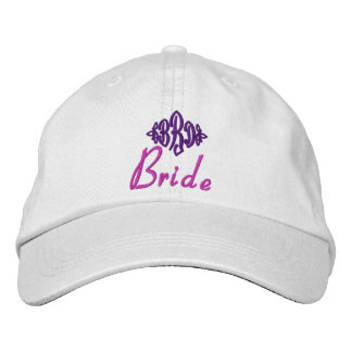 Boné Bordado Chapéu da Noiva - com iniciais personalizadas