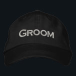 Boné Bordado Chapéu GROOM<br><div class="desc">Design bonito para o noivo vestir pelo seu embaixamento e outras aventuras de loucos. Jamie Wogan Edwards</div>
