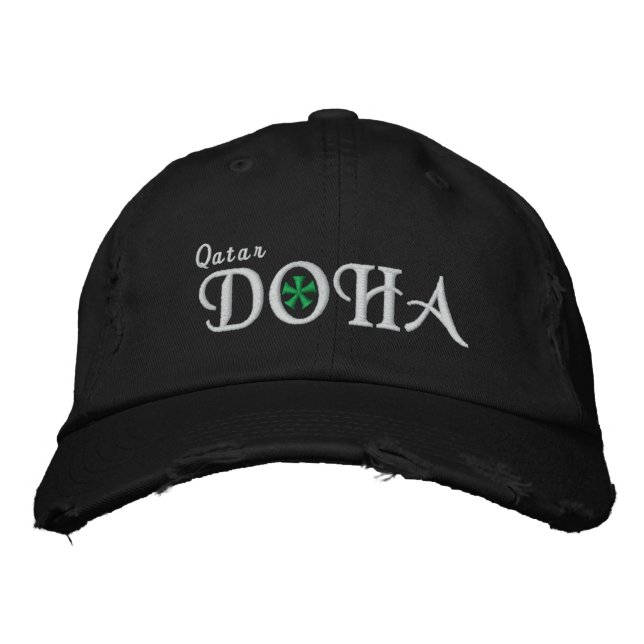 Boné Bordado Cidade de Doha - Qatar (Frente)