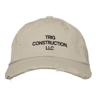 Boné Bordado Construção de trig, LLC Hat