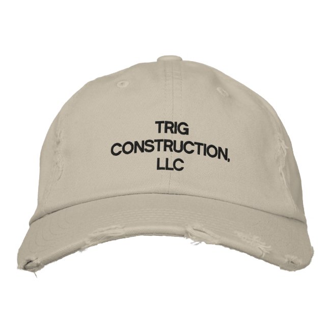 Boné Bordado Construção de trig, LLC Hat (Frente)