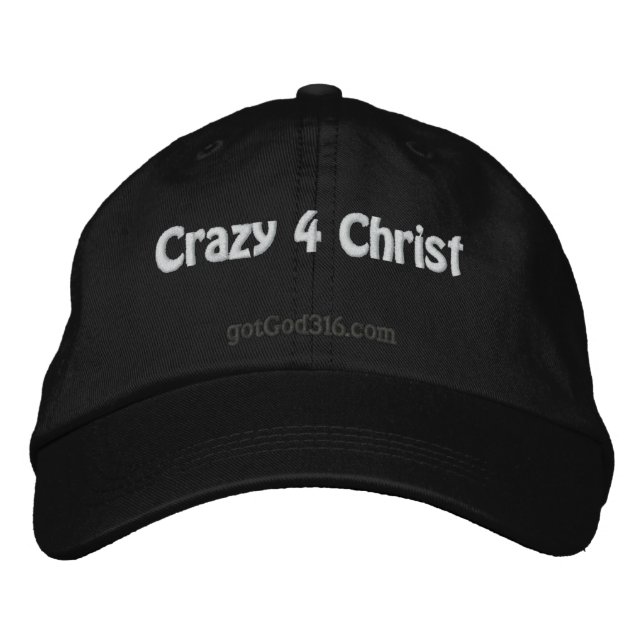Boné Bordado Cristo Crazy 4 gotGod316.com (Frente)