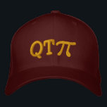 Boné Bordado Cutie Pie as in Q T Pi<br><div class="desc">A whimsical Pi embroidery design. This custom embroidered baseball cap is making for a great humorous gift for the mathematician, the geek, the inquisitive mind. Great for a student, a teacher, an engineer or anyone that has this thing with numbers. Embroidery designs are available in a selection of popular color...</div>