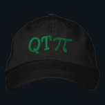 Boné Bordado Cutie Pie as in Q T Pi<br><div class="desc">A whimsical Pi embroidery design. This custom embroidered baseball cap is making for a great humorous gift for the mathematician, the geek, the inquisitive mind. Great for a student, a teacher, an engineer or anyone that has this thing with numbers. Embroidery designs are available in a selection of popular color...</div>
