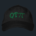 Boné Bordado Cutie Pie as in Q T Pi<br><div class="desc">A whimsical Pi embroidery design. This custom embroidered baseball cap is making for a great humorous gift for the mathematician, the geek, the inquisitive mind. Great for a student, a teacher, an engineer or anyone that has this thing with numbers. Embroidery designs are available in a selection of popular color...</div>
