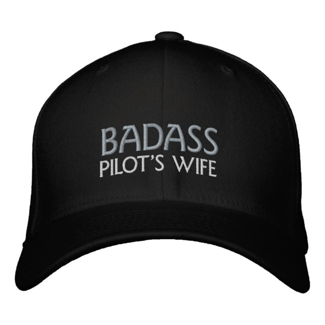 Boné bordado da esposa do piloto Badass (Frente)