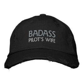 Boné bordado da esposa do piloto Badass