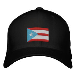 Boné Bordado de Baseball Boricua Flag