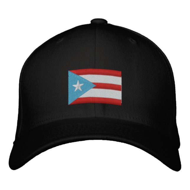 Boné Bordado de Baseball Boricua Flag (Frente)