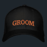 BONÉ bordado de baseball em cor GROOM - Ouro / pre<br><div class="desc">Chapéus bordados: ouro clássico / boné preto de beisebol da moda com texto "GROOM" para despedida de solteiro/festa de pancada,  casamento,  festa de fantasia vestida / noite para fora</div>