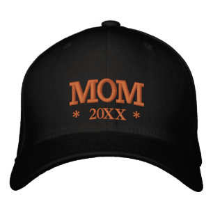 BONÉ bordado de baseball MOM 20XX - Ouro / branco