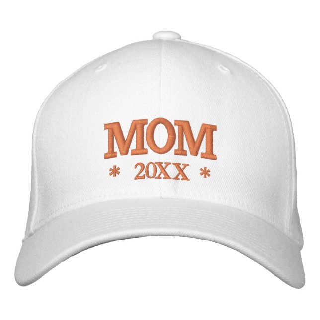 BONÉ bordado de baseball MOM 20XX - Ouro / branco (Frente)