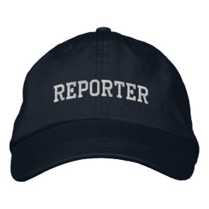 Boné Bordado de Baseball Reporter / Chapéu de Base