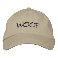 Boné bordado de beisebol do WOOF Dog Lover