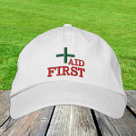 Boné bordado de beisebol em 1º Socorro Verde / Bra<br><div class="desc">Chapéus bordados: boné clássico de beisebol com texto "PRIMEIRO AJUDA" para primeiros socorros,  funcionarios de ajuda,  organizadores de eventos,  funcionarios médico</div>
