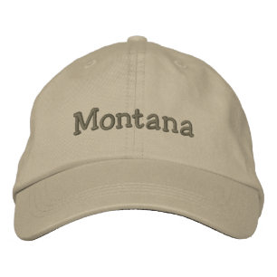 Boné bordado de beisebol em Montana / Hat Khaki
