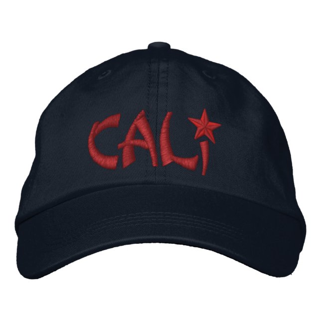 Boné Bordado de Estrela da República da Califórnia (Frente)