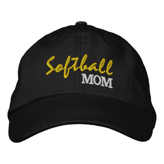 Boné Bordado de Mãe de Softbol, Tema Esportivo (Frente)