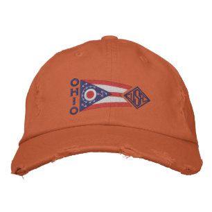 Boné Bordado Design da bandeira do estado de Ohio
