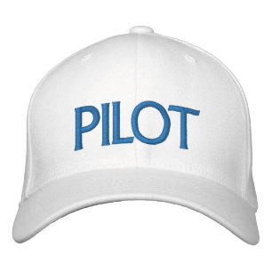 Boné bordado do piloto
