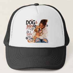 Boné Bordado Dog Mom – Chapéu Casual Diário