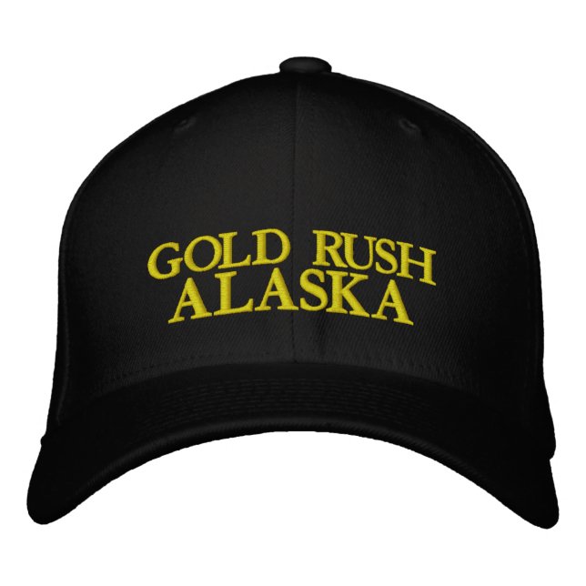 BONÉ BORDADO DOURADO RUSH, ALASKA (Frente)
